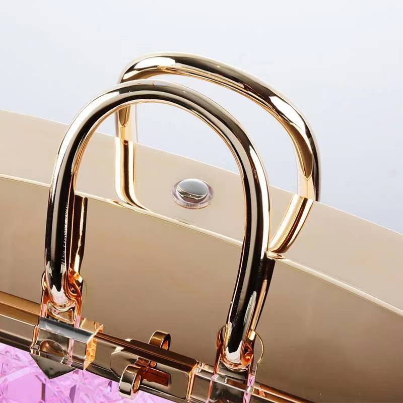 Lampe Cristal Sac à Main – Lampe de Table Décorative Portable & Rechargeable