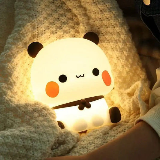Cute Panda Night Light LED Squishy Novelty Animal Touch Night Lamp 3 Modes Dimmable Baby kids Bedroom Night light Pat Lamp eprolo