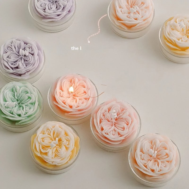 Bougie naturelle parfumée d'aromathérapie artisanale fleur Rose Berlin Girl MINHBATTI