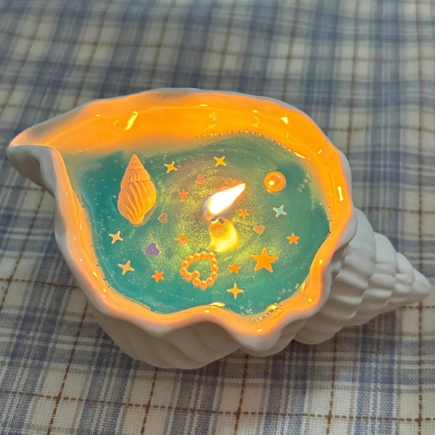 Sea Shell Aromatherapy Candle Creative Starfish Shell Scented Candle Sea Shell Candle Handmade Sea Shell Whirlpool Candles MINHBATTI