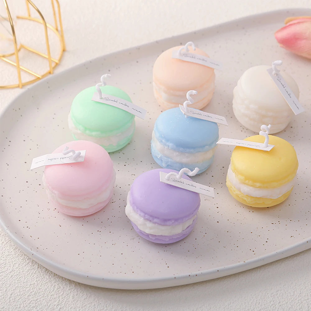 Scented Candles Macaron Shaped Aromatherapy Handmade Soy Candle Long Lasting Scent for Home Decor Air Freshener Birthday Gifts MINHBATTI