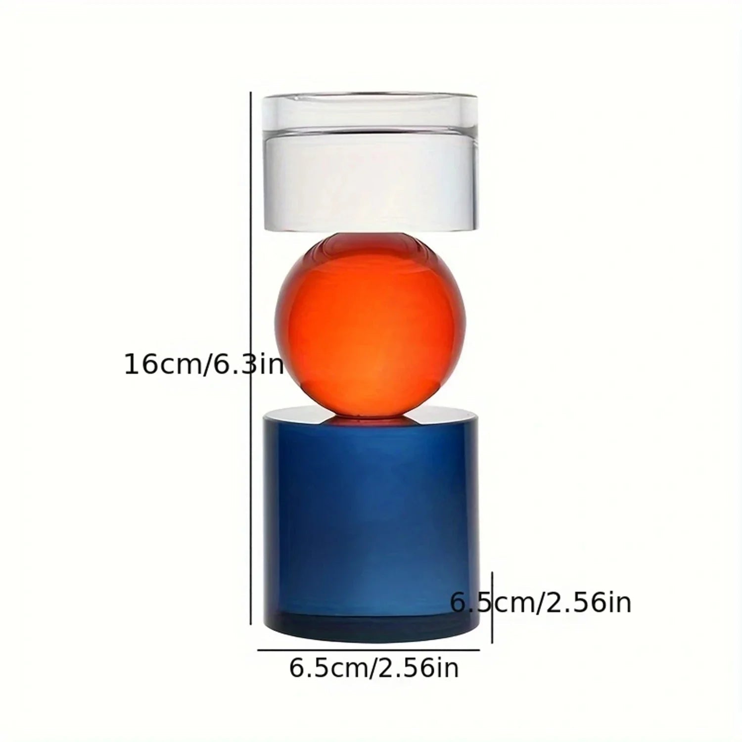 Creative and Simple Home Crystal Colorful Candlestick Ornaments Sales Department Living Room Geometric Shape Candlelight Dinner MINHBATTI