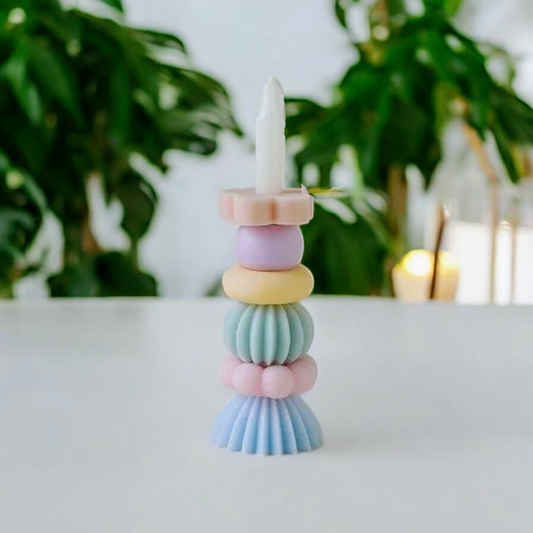 Bougie chandelle Modulable naturelle Parfumée artisanale d'aromathérapie- Élégance et Fraîcheur pour Votre Intérieur MINHBATTI