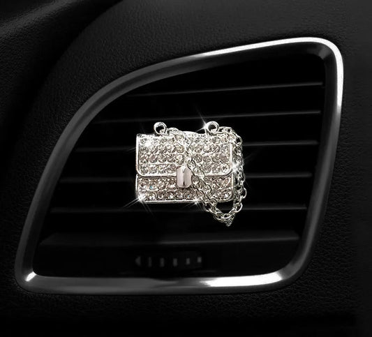 Inlay Water drill Girls Purse High Heel  car Air conditioning outlet perfume car perfume car interior accessories car fragrance MINHBATTI