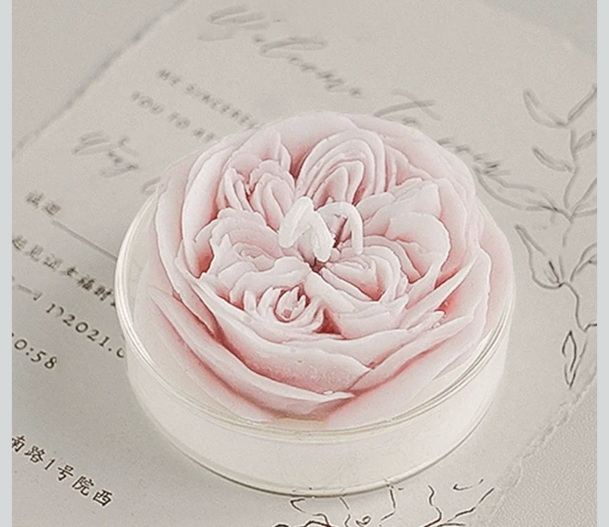 Bougie naturelle parfumée d'aromathérapie artisanale fleur Rose Morandi Narcisse/Origan MINHBATTI