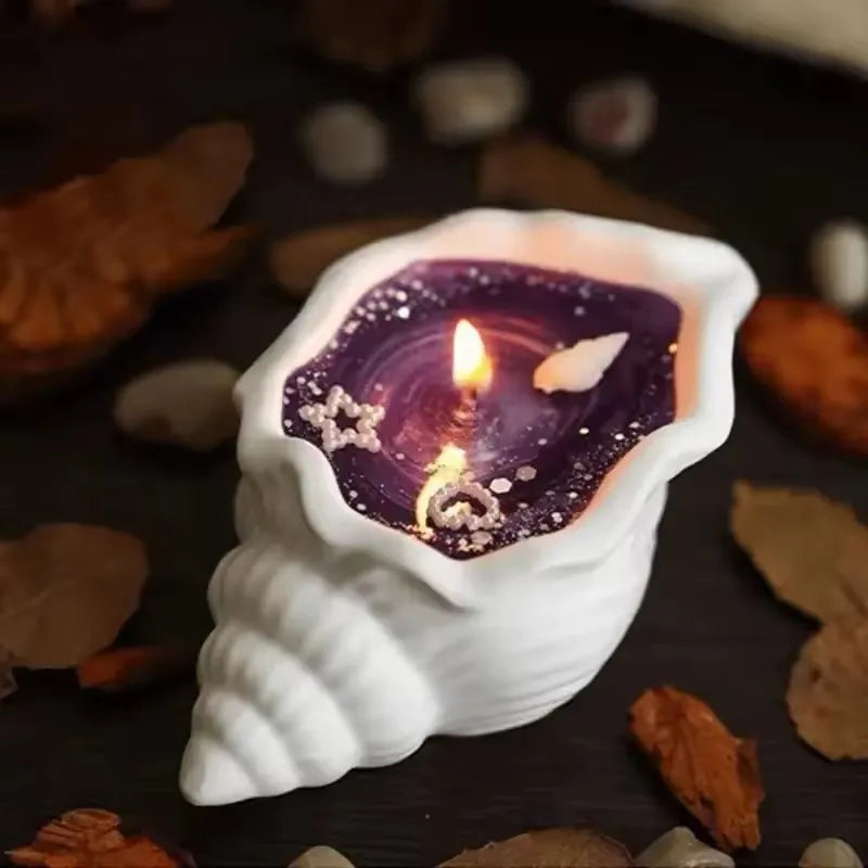 Sea Shell Aromatherapy Candle Creative Starfish Shell Scented Candle Sea Shell Candle Handmade Sea Shell Whirlpool Candles MINHBATTI