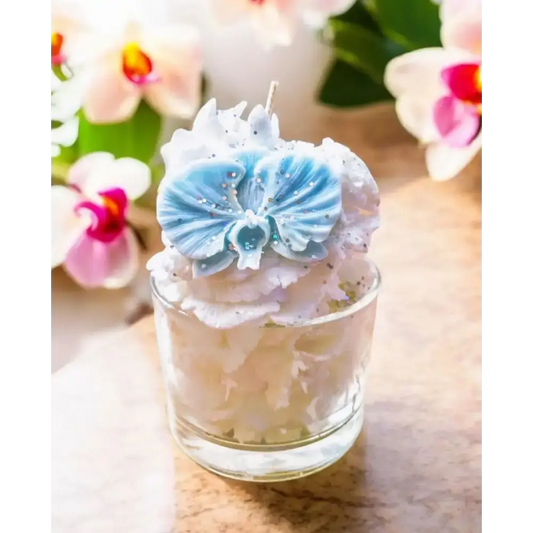 Bougie Orchidée en Verre - Colissimo