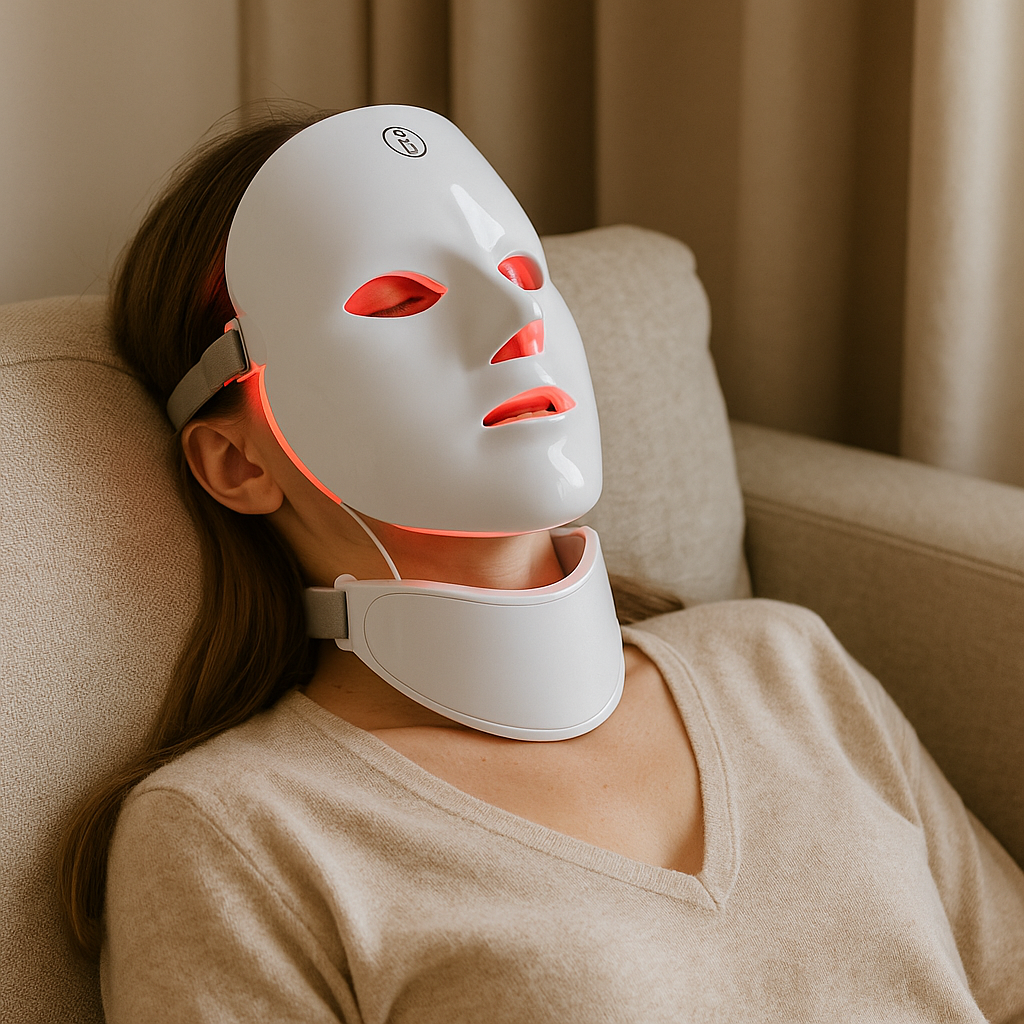 Masque LED Photothérapie 7 Couleurs – Anti-Âge, Anti-Acné & Éclat visage MINHBATTI